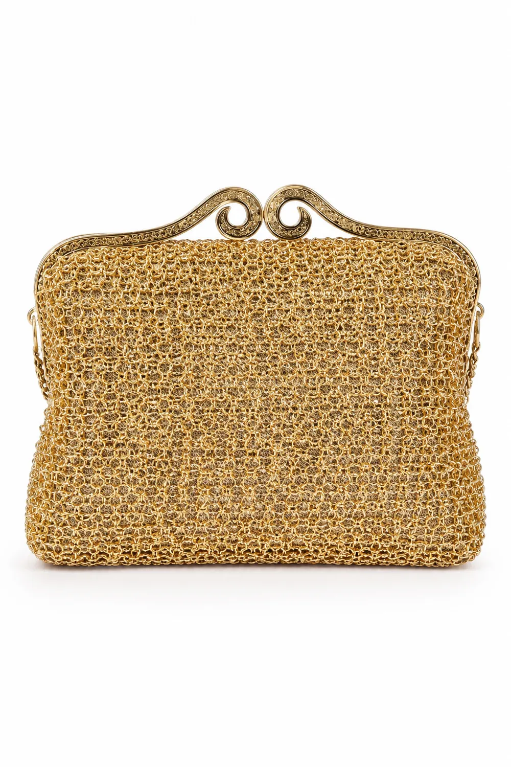 Golden Mesh Evening Bag
